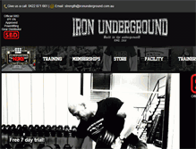 Tablet Screenshot of ironunderground.com.au